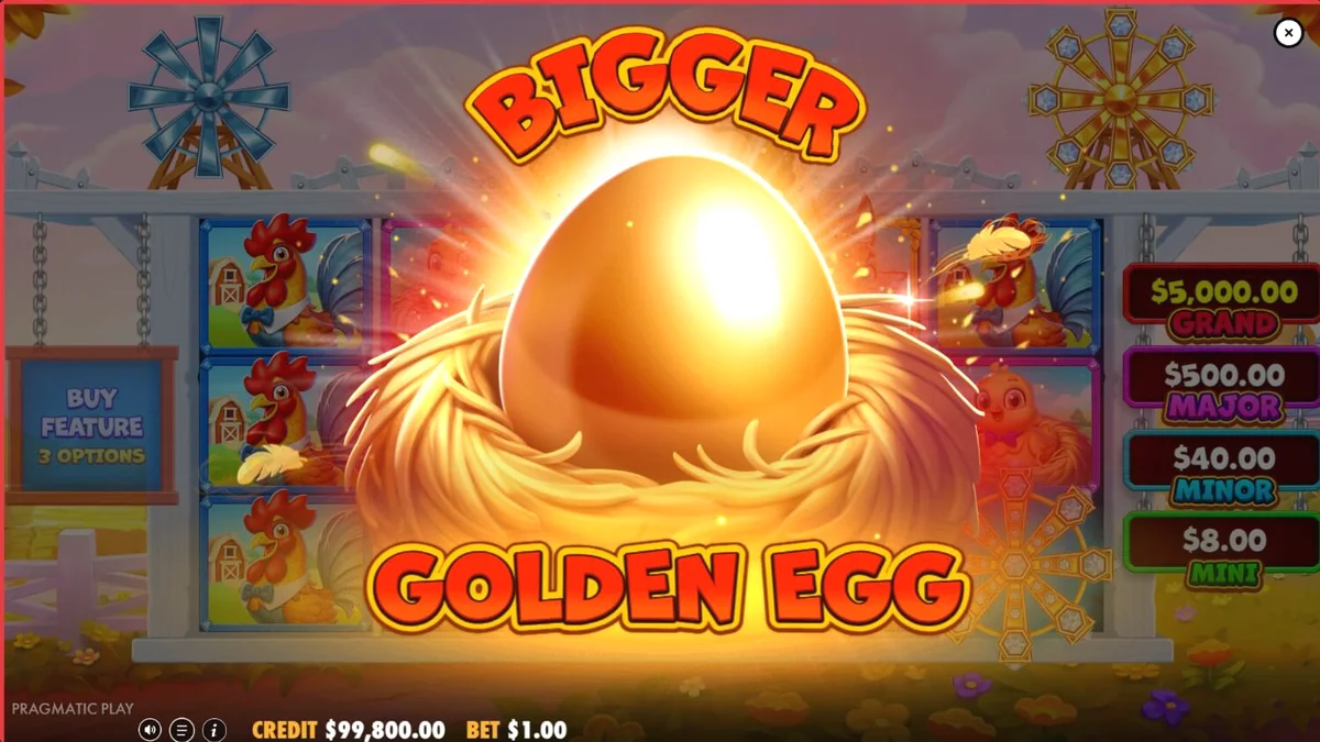 Better Barn House Bonanza slot machine interface with farm theme